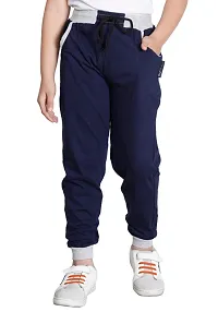 Charming Multicoloured Cotton Solid Track Pant For Boys Pack Of 2-thumb2