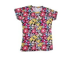 Stylish Polyester Printed Tshirt For Girls Pack of 2-thumb2