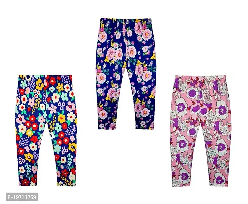 Girls Stylish Multicoloured Polyester Regular Fit Capris