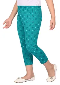 Fabulous Green Cotton Printed Capri For Girls-thumb2