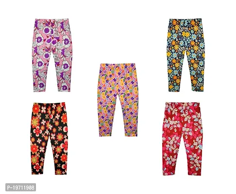 Girls Stylish Multicoloured Polyester Regular Fit Capris