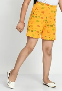 Fabulous Yellow Cotton Printed Shorts Hot Pant For Girls-thumb3