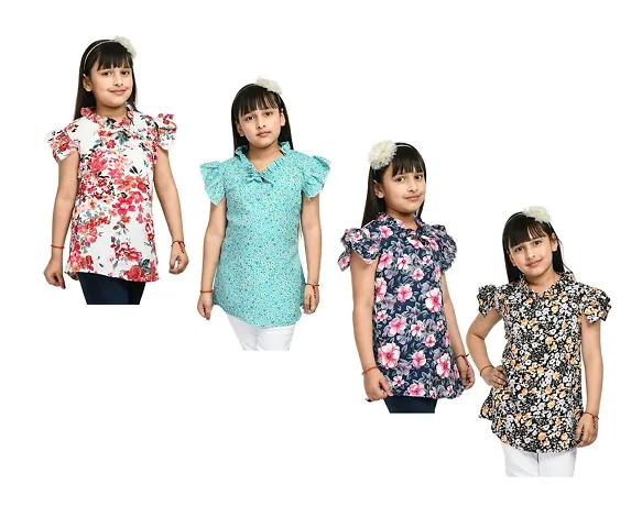 Beautiful Crepe Tops Pack Of 4