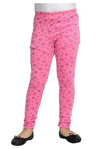 Stylish Multicoloured Cotton Printed Leggings For Girls Pack Of 3-thumb2