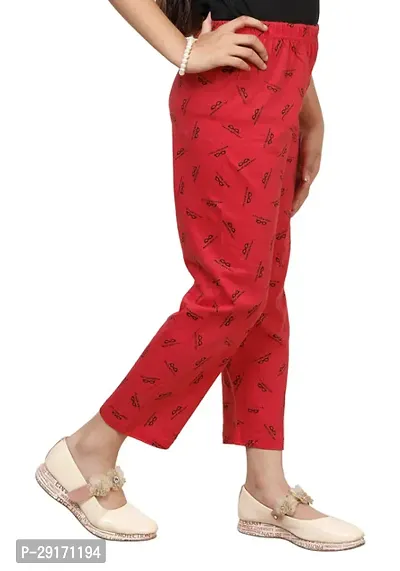 Stylish Multicoloured Cotton Printed Pyjama Lower Pant For Girls Pack Of 2-thumb5