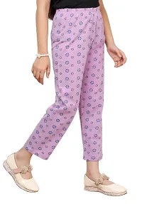 Stylish Purple Cotton Printed Pyjama Lower Pant For Girls-thumb4