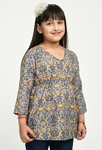 Stylish Multicoloured Crepe Printed Top For Girls-thumb3