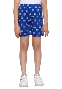 Stylish Multicoloured Cotton Printed Regular Shorts For Girls Pack Of 3-thumb2