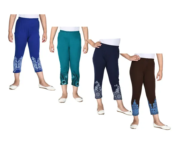 Girls Capri 3/4th Pants Summer Wear Combo