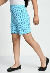 Fabulous Blue Cotton Printed Shorts Hot Pant For Girls-thumb3