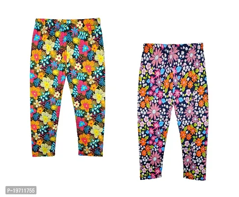 Girls Stylish Multicoloured Polyester Regular Fit Capris-thumb0