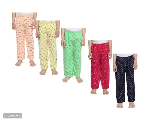 Stylish Cotton Printed Pyjama For Girls Pack Of 5