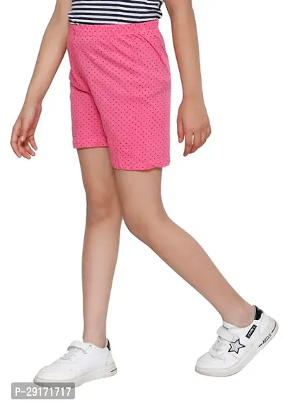 Fabulous Multicoloured Cotton Printed Shorts For Girls Pack Of 5-thumb4