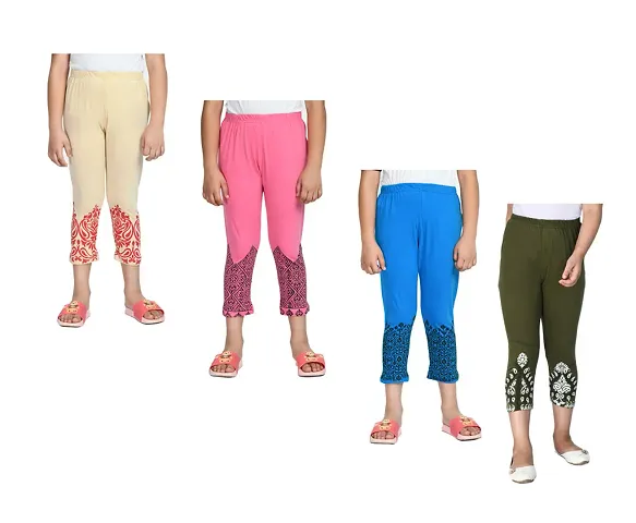 Girls Capri 3/4th Pants Summer Wear Combo