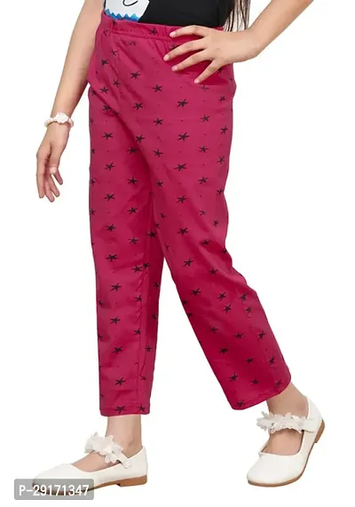 Stylish Multicoloured Cotton Printed Pyjama Lower Pant For Girls Pack Of 4-thumb4