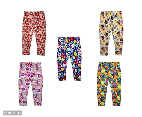 Girls Stylish Multicoloured Polyester Regular Fit Capris