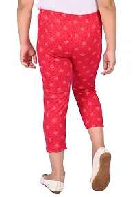 Fabulous Magenta Cotton Printed Capri For Girls-thumb4