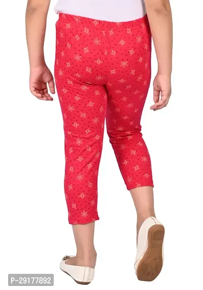 Fabulous Magenta Cotton Printed Capri For Girls-thumb5