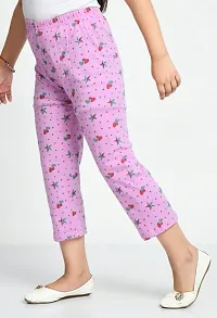 Stylish Multicoloured Cotton Printed Pyjama For Girl Pack Of 3-thumb3