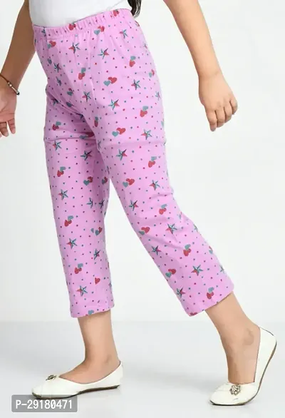 Stylish Multicoloured Cotton Printed Pyjama For Girl Pack Of 3-thumb4