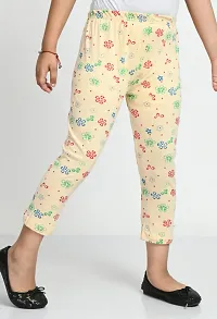 Fabulous Beige Cotton Printed Capri For Girls-thumb3