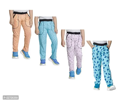 Stylish Cotton Multicoloured Track Pant For Boys Pack Of 4-thumb0