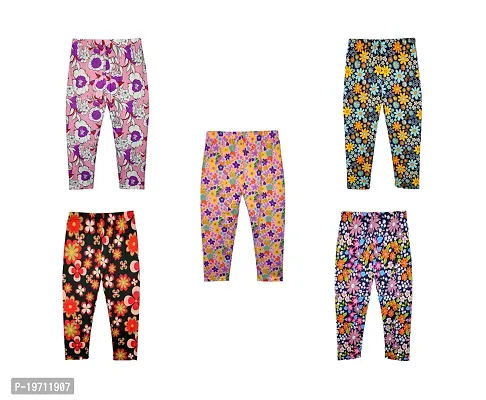 Girls Stylish Multicoloured Polyester Regular Fit Capris