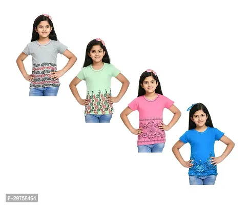 Girls Stylish Cotton Printed Casual Top