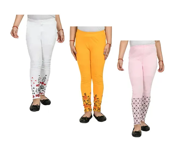 Stylish Fancy Leggings For Girls Pack Of 3