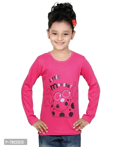 IndiWeaves Girls Cotton Full Sleeve Printed T-Shirt Pack of 2(10200-0002-IW-P2-L1_Red::Red_9-10 Years)-thumb5