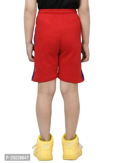 Stylish Red Cotton Solid Shorts For Boys-thumb4