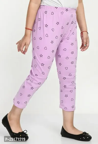 Stylish Pink Cotton Printed Capris For Girls-thumb4