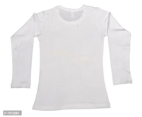 IndiWeaves Girls Cotton Full Sleeves Printed T-Shirt(10200-09-IW-L2_White_11-12 Years)-thumb4