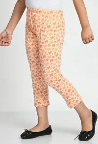 Fabulous Peach Cotton Printed Capri For Girls-thumb2