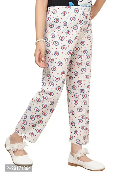 Stylish Multicoloured Cotton Printed Pyjama Lower Pant For Girls Pack Of 4-thumb4