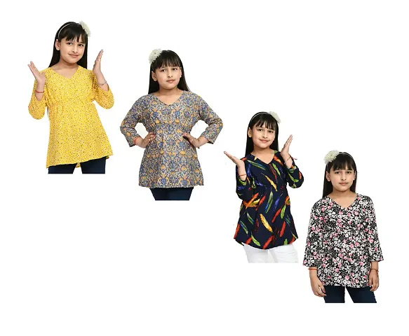 Beautiful Crepe Tops Pack Of 4