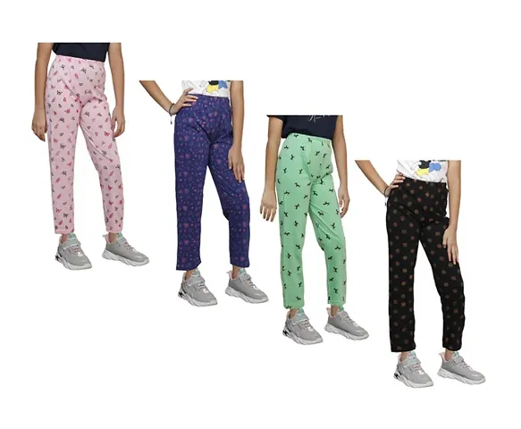 Stylish Pyjama Bottom For Girls Pack Of 4