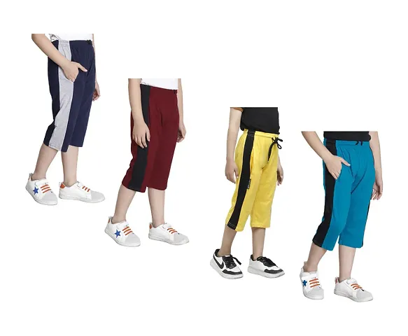 Unisex for Boys and Girls Combo Solid Casual Pants