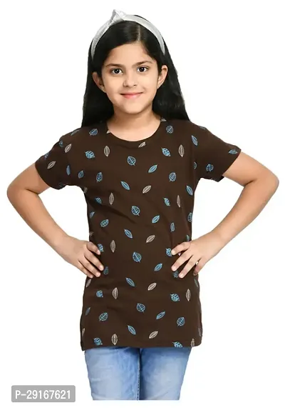 Stylish Multicoloured Cotton Printed T-Shirt For Girl Pack Of 3-thumb3