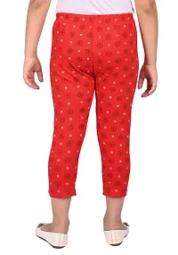 Fabulous Red Cotton Printed Capri For Girls-thumb4