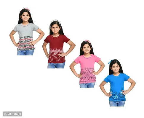 Girls Stylish Cotton Printed Casual Top