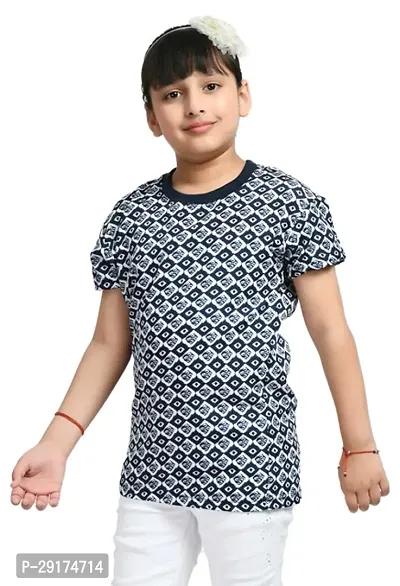 Stylish Multicoloured Crepe Printed Half Sleeve T-shirt For Girl Pack Of 3-thumb3