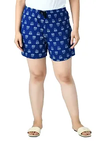 IndiWeaves&#174; Women's Cotton Regular Solid and Printed Shorts/Hot Pant [Pack of 3]-thumb3