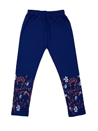 IndiWeaves Girl's Cotton Full Sleeve Printed T-Shirts and Cotton Printed Capri 3/4 Pants Pack of 2-thumb1