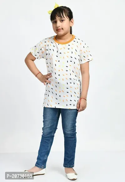 Stylish Multicoloured Crepe Printed Tee For Girls Pack Of 3-thumb2