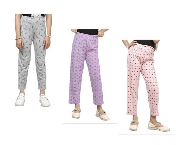 Stylish Pyjama Lower Pant For Girls Pack Of 3