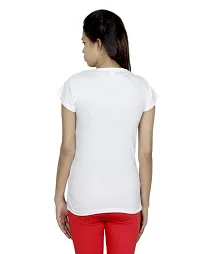 IndiWeaves Women Cotton White Printed T-Shirts(31022-IW-W-Tees-L-FBA_Large)-thumb3