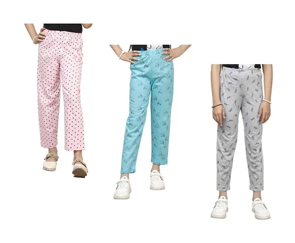 Stylish Pyjama Lower Pant For Girls Pack Of 3