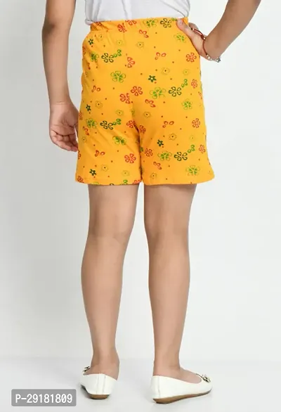 Fabulous Yellow Cotton Printed Shorts Hot Pant For Girls-thumb5