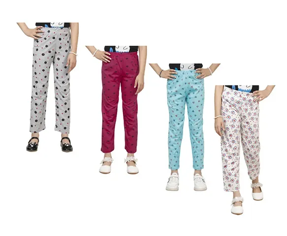 Stylish Pyjama Lower Pant For Girls Pack Of 4